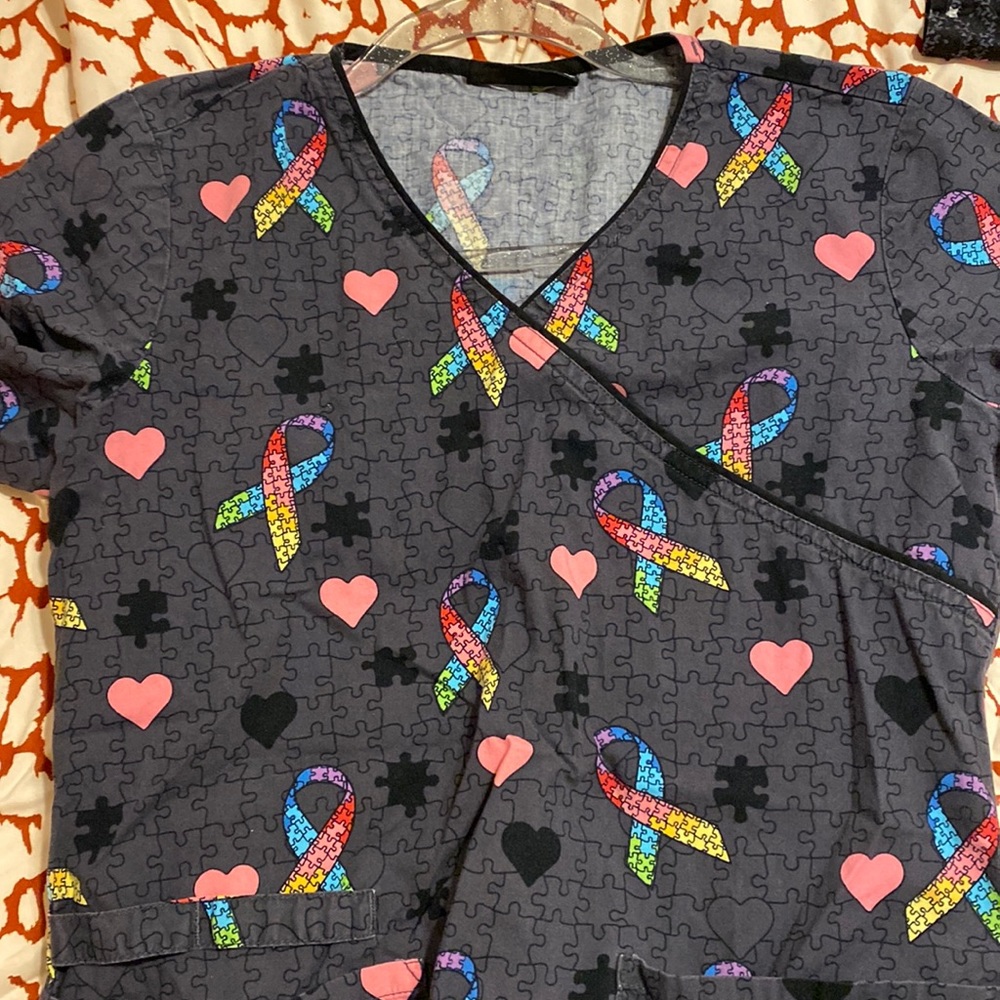 Autism scrub top